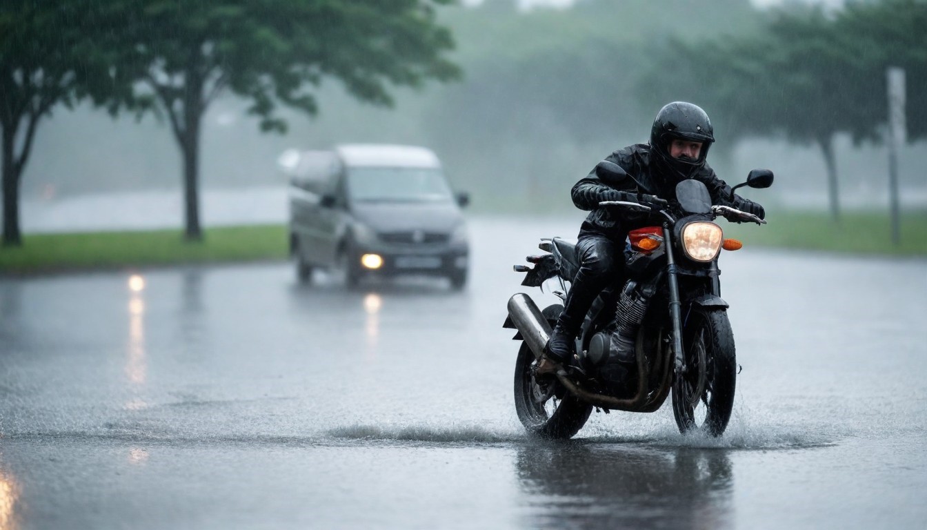 Вождение мотоцикла в разных погодных условиях: обучение и рекомендации для начинающих водителей категории А